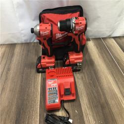 AS-IS Milwaukee 18-Volt Lithium-Ion Brushless Cordless Compact Hammer Drill/Impact Combo Kit