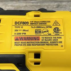 AS-IS DEWALT Atomic 20V Max Lithium-Ion Brushless Cordless Compact 1/4 in. Impact Driver Kit
