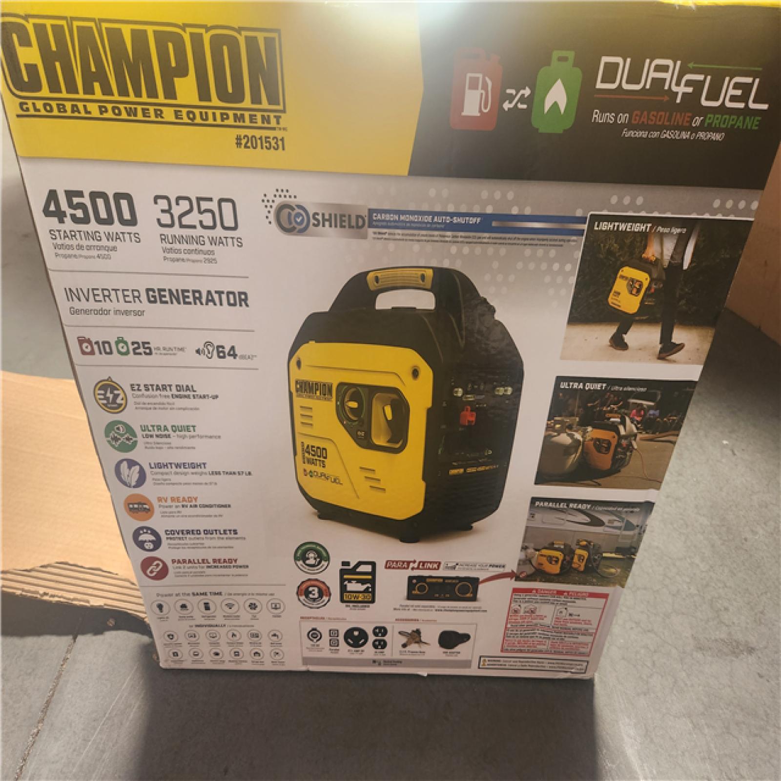 CALIFORNIA AS-IS CHAMPION PORTABLE INVERTER GENERATOR