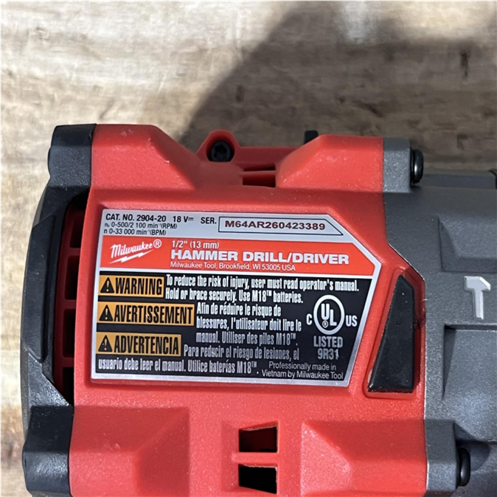 Houston Location AS-IS Milwaukee FUEL 18V Lithium-Ion Brushless Cordless 1/2 in. Hammer Drill/Driver (Tool-Only)