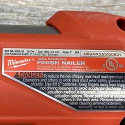 AS-IS Milwaukee FUEL 18-Volt Lithium-Ion Brushless Cordless Gen ll 16-Gauge Straight Finish Nailer (Tool Only)