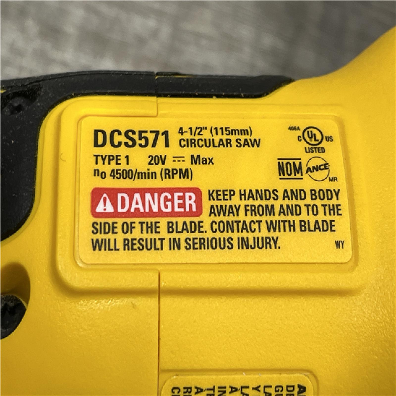 AS-IS DEWALT ATOMIC 20V MAX Cordless Brushless 4-1/2 in. Circular Saw (Tool Only)