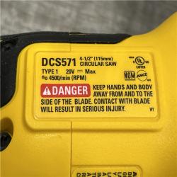 AS-IS DEWALT ATOMIC 20V MAX Cordless Brushless 4-1/2 in. Circular Saw (Tool Only)