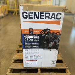 DALLAS LOCATION - Generac 12500/9500-Watt Tri-Fuel Portable Generator, Easy-To-Use Electric Start
