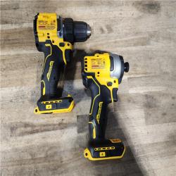 HOUSTON LOCATION - AS-IS Dewalt DCK225D2 20V MAX ATOMIC Brushless Compact Lithium-Ion 1/2 in. Cordless Drill Driver and 1/4 in. Impact Driver Combo Kit with 2 Batteries 2 Ah