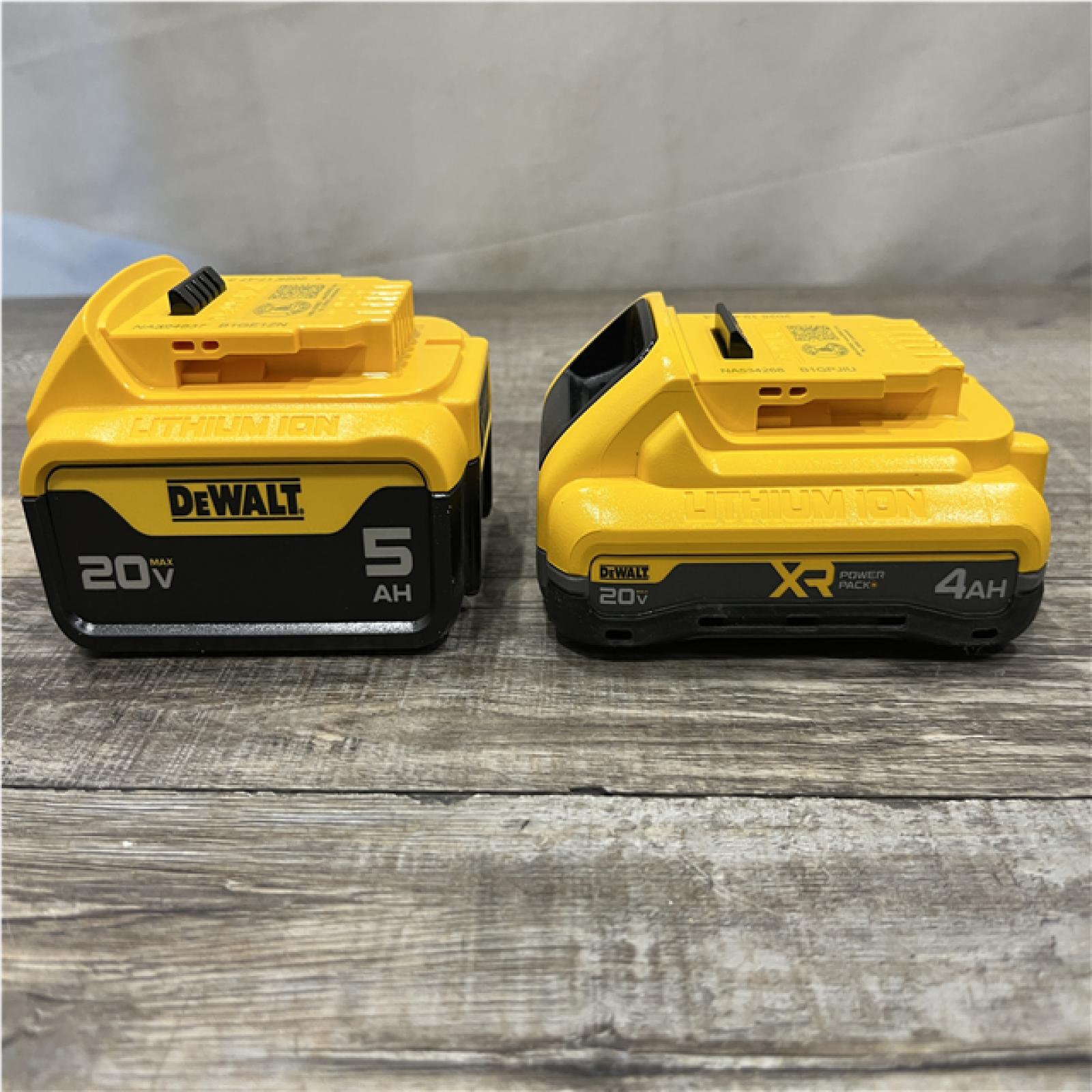 AS-IS DEWALT 20V MAX Lithium-Ion Starter Kit with 4.0 Ah and 5.0 Ah Batteries and Charger