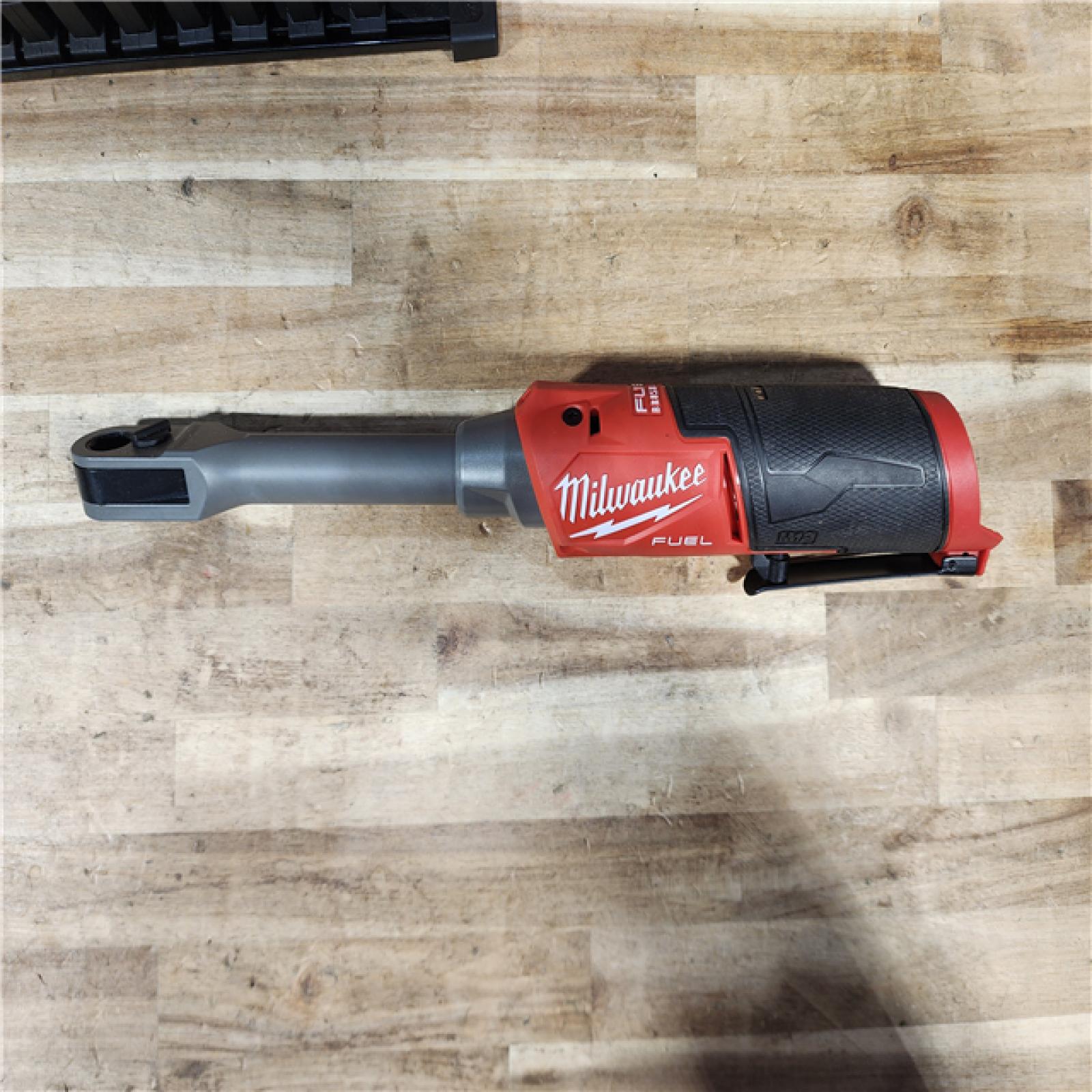 HOUSTON LOCATION - AS-IS Milwaukee FUEL INSIDER 12V Lithium-Ion Brushless Cordless 1/4 in. - 3/8 in. Extended Reach Box Ratchet (Tool-Only)