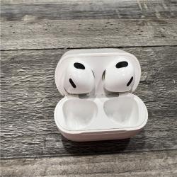 AS-IS Apple - AirPods (3rd generation) with Lightning Charging Case - White