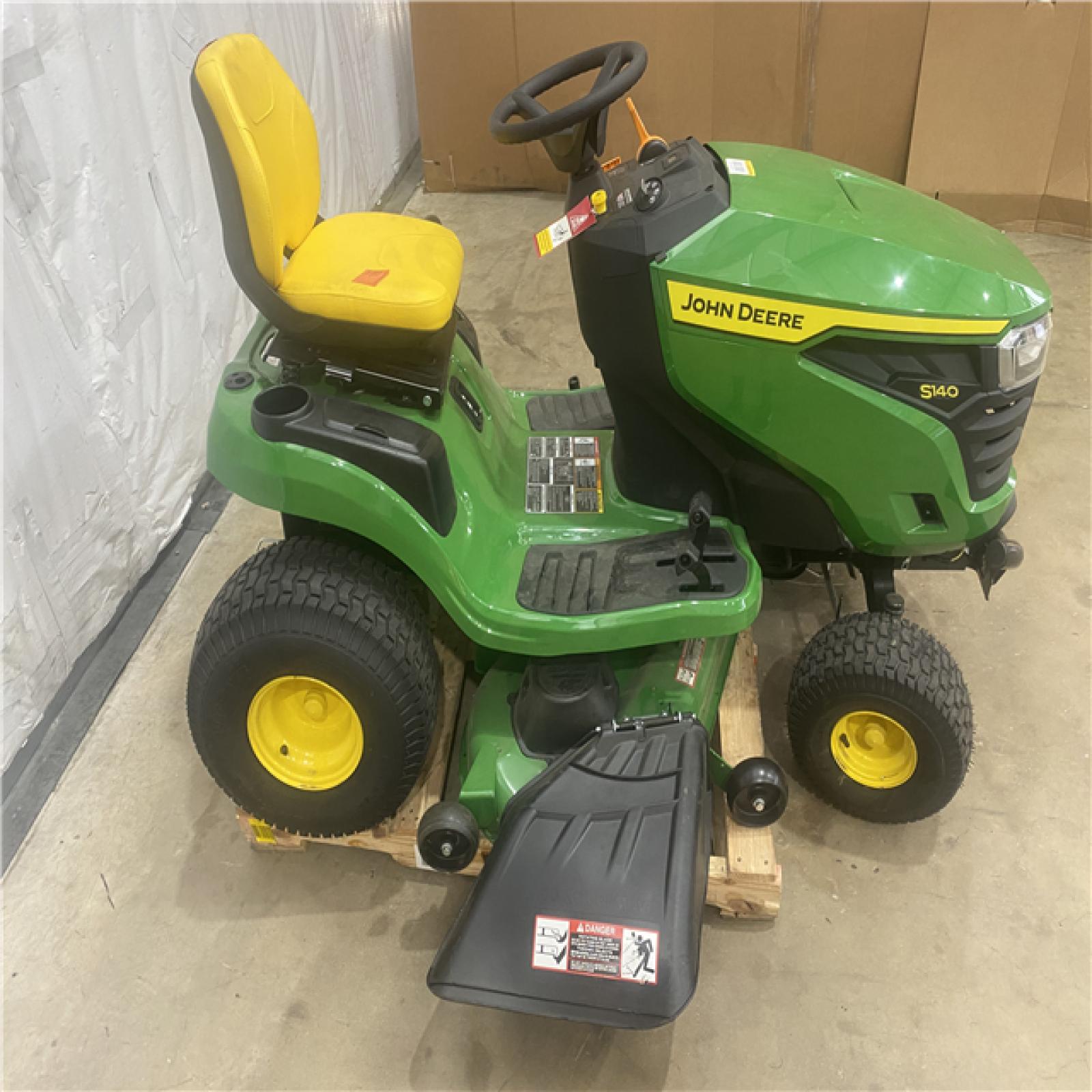 Houston Location - AS-IS Outdoor Power Equipment JOHN DEERE S140 48 INCH SIT DOWN MOWER