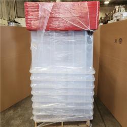 Phoenix AS-IS HDX 77 Gal. Tough Storage Tote with Wheels in Clear with Red Lid Pallet (16-Totes)