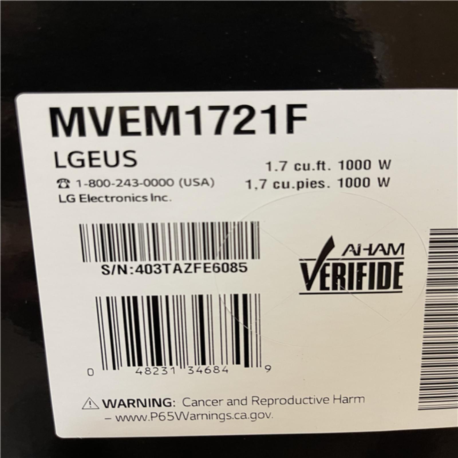 DALLAS LOCATION- NEW!- LG 1.7 cu. ft. 30 in. Width Over-the-Range Microwave with EasyClean in Stainless Steel (6 UNITS)