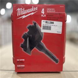 NEW! - Milwaukee Selfeed High-Speed Steel Wood Boring Bit Set (4-Piece)