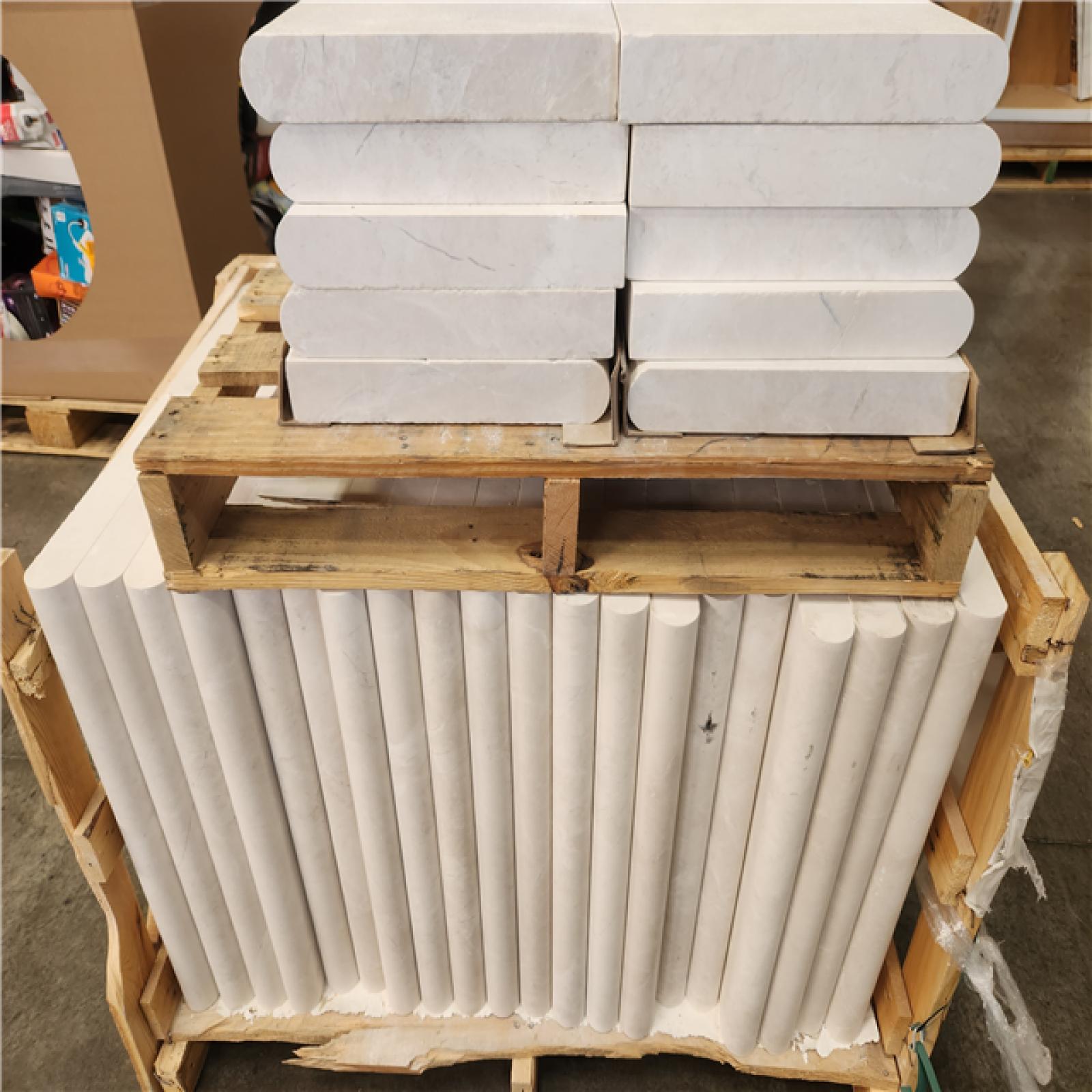 Phoenix MSI Aegean Pearl 5 cm x 12 in. x 24 in. Tumbled Marble Pool Coping (100 sq. ft. 50 Pieces)