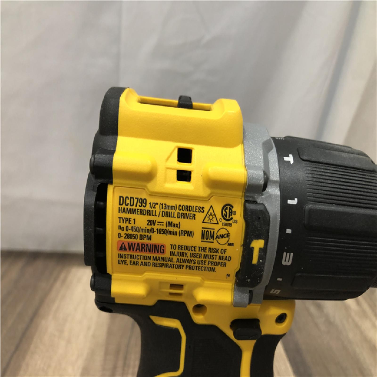 AS-IS DEWALT ATOMIC 20-Volt MAX Brushless Cordless 1/2 in. Hammer Drill (Tool-Only)