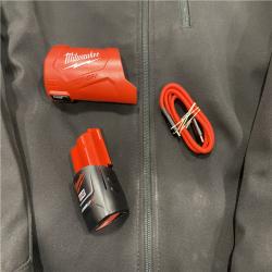 AS-IS Milwaukee Men's X-Large 12-Volt Lithium-Ion Cordless Tough Shell Black Heated Jacket with (1) 3.0 Ah Battery and Charger