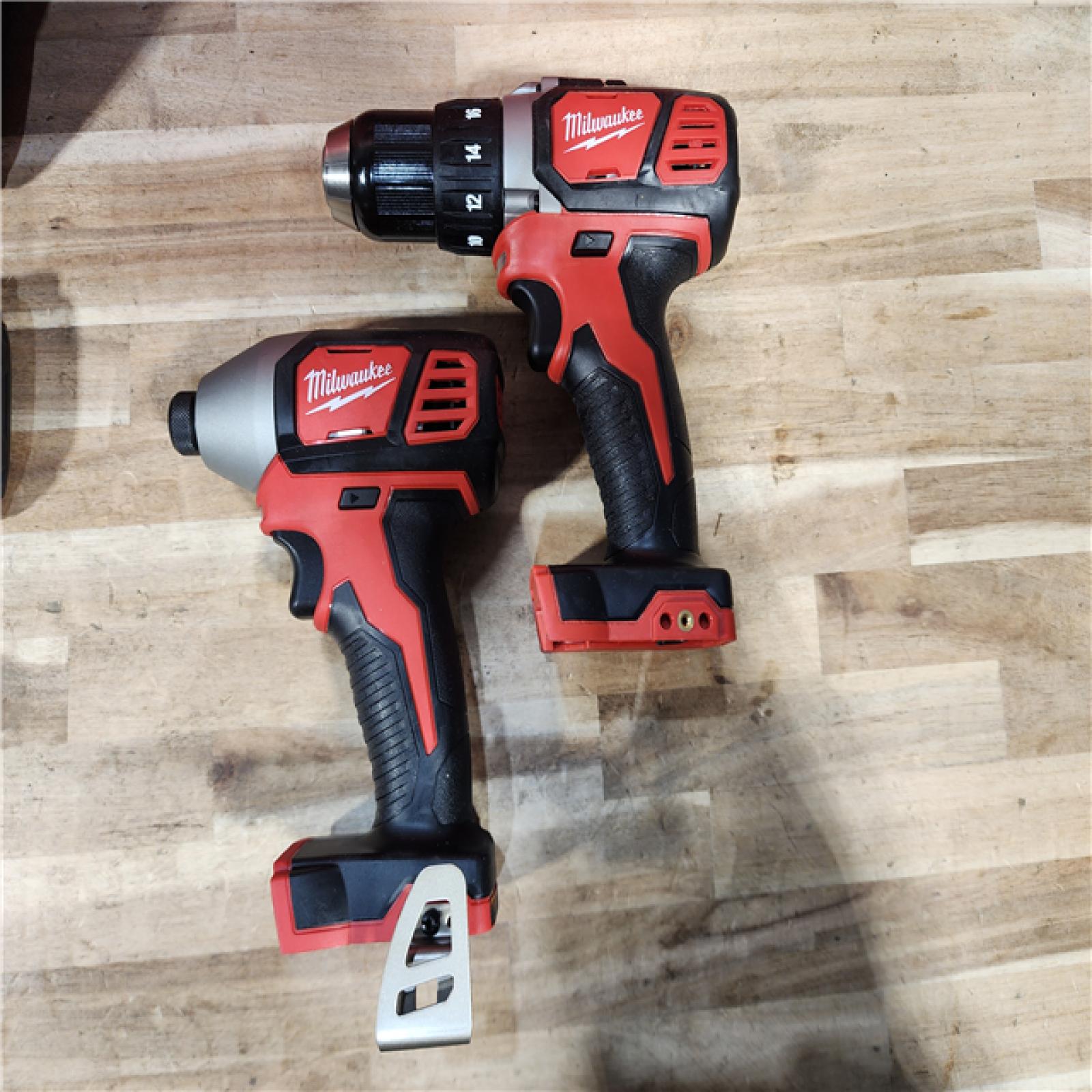 HOUSTON LOCATION - AS-IS Milwaukee 18V Lithium-Ion Cordless Drill Driver/Impact Driver Combo Kit