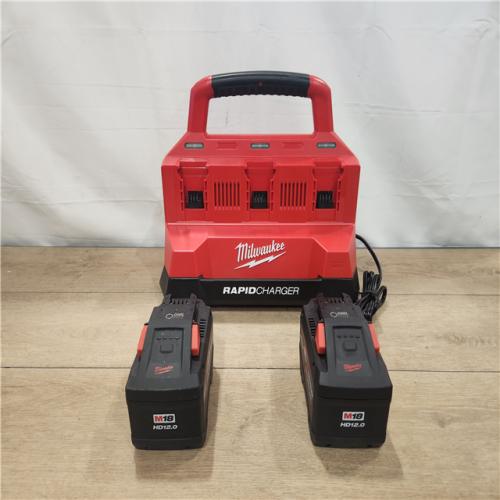 AS-IS- Milwaukee M18 18V Lithium-Ion REDLITHIUM FORGE Starter Kit with Two 12.0 Ah Battery