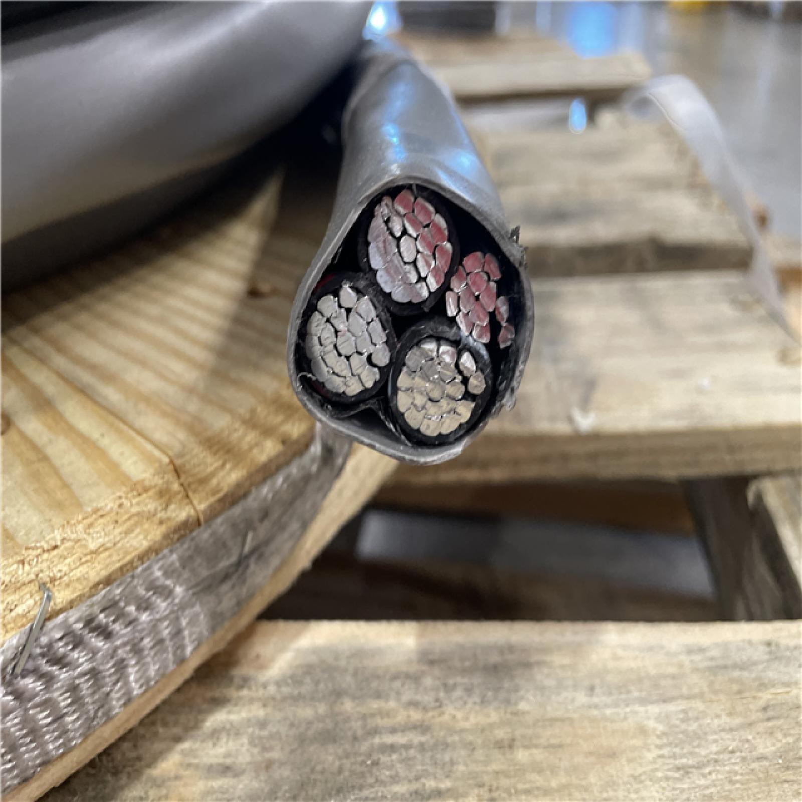 DALLAS LOCATION- AS-IS SOUTHWIRE 4/0-4/0-4/0-2/0 Gray Stranded AL SER Cable 500ft