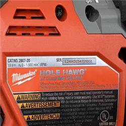 AS-IS Milwaukee FUEL GEN II 18V Lithium-Ion Brushless Cordless 1/2 in. Hole Hawg Right Angle Drill (Tool-Only)