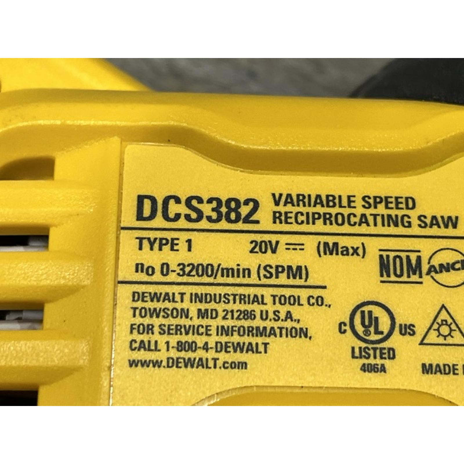 AS-IS DEWALT 20V MAX Cordless Brushless Reciprocating Saw (Tool Only)