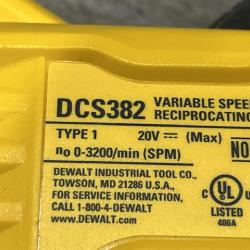 AS-IS DEWALT 20V MAX Cordless Brushless Reciprocating Saw (Tool Only)