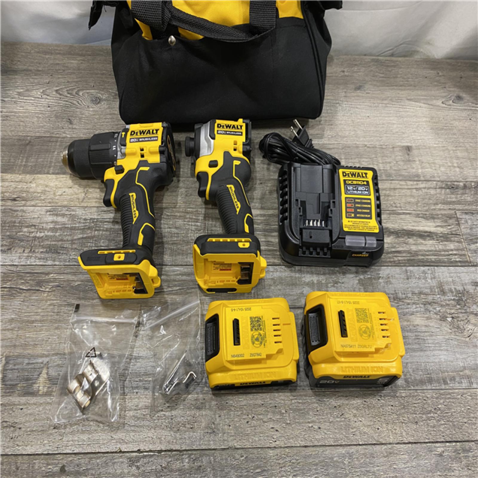 AS-IS DEWALT ATOMIC 20V MAX Lithium-Ion Cordless 2-Tool Combo Kit