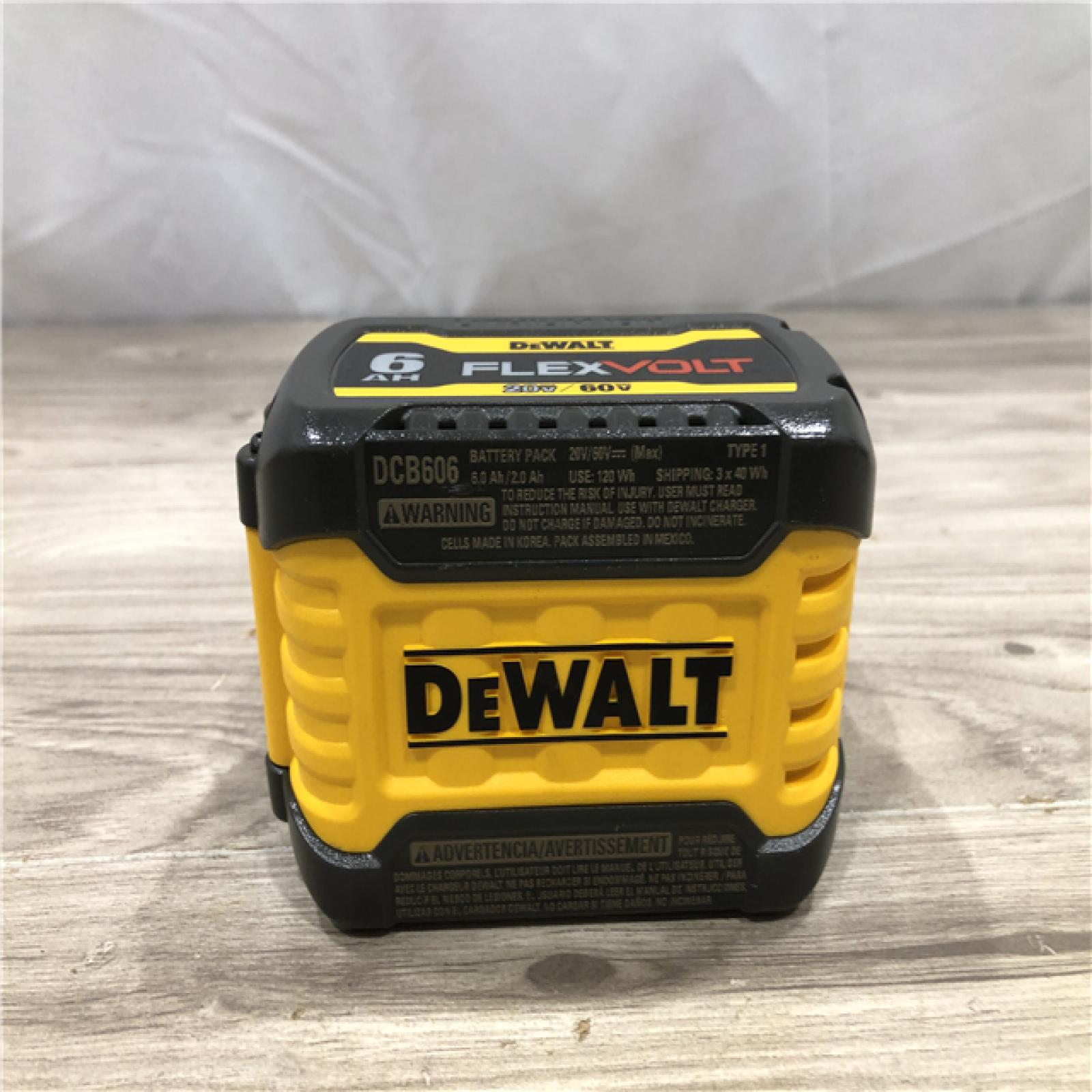 AS-IS DEWALT FLEXVOLT 20V/60V MAX Lithium-Ion 6.0Ah Battery Kit