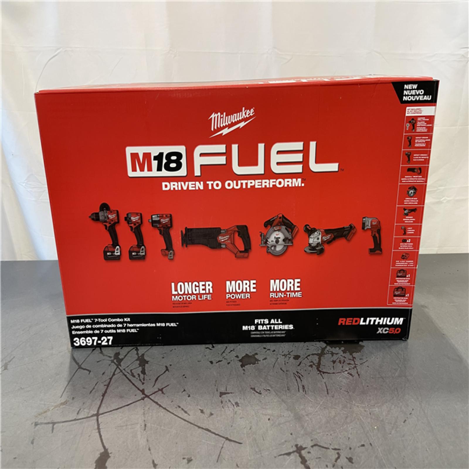 New! - Milwaukee M18 FUEL 18V Lithium-Ion Brushless Cordless 7 Tool Combo Kit