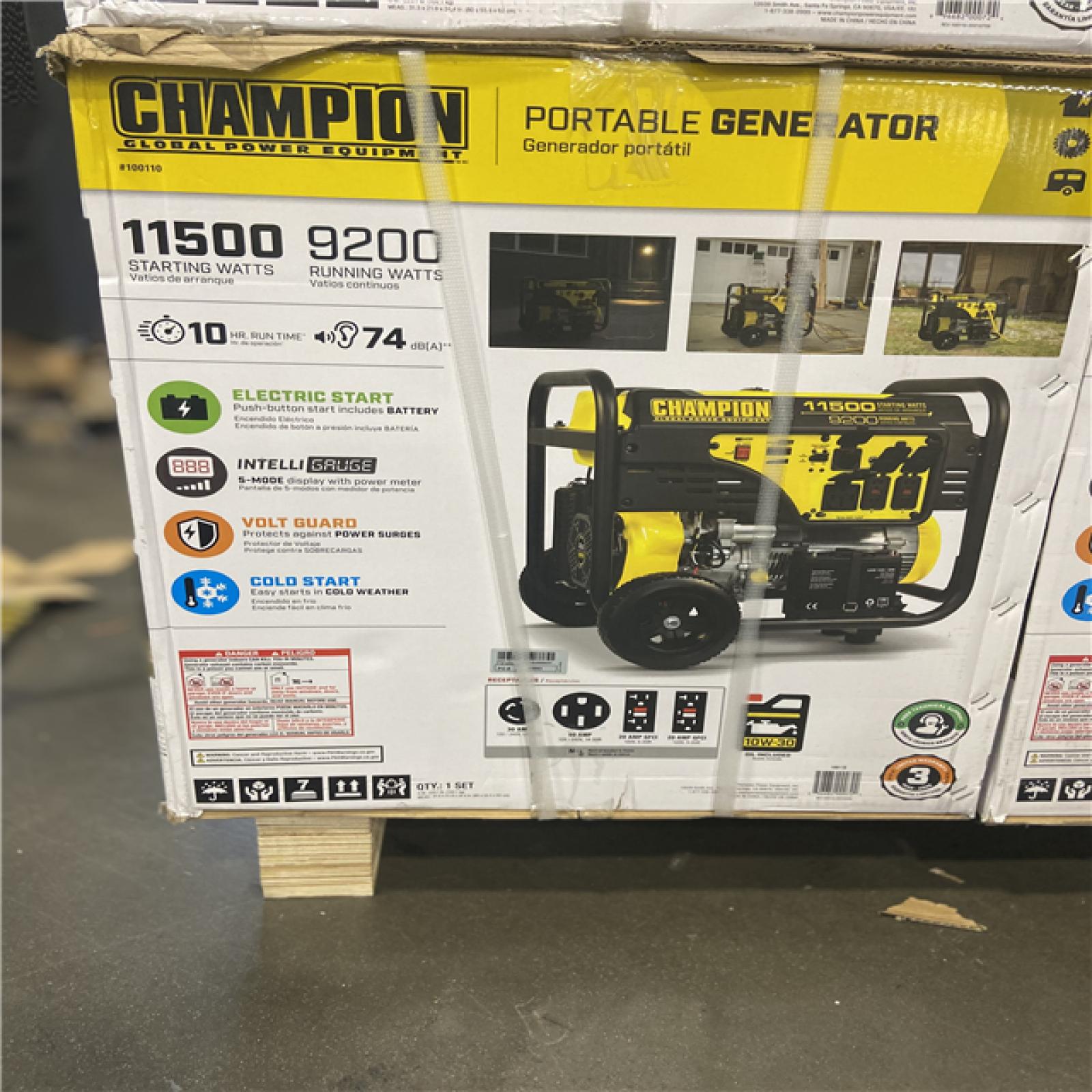 DALLAS LOCATION -Champion Power Equipment 11,500/9,200-Watt Gasoline Powered Electric Start Portable Generator