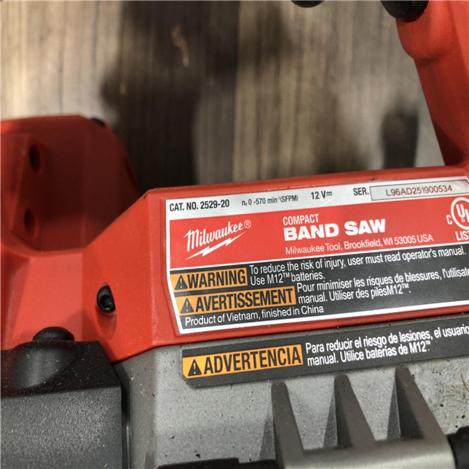 AS-IS Milwaukee FUEL 12V Lithium-Ion Cordless Compact Band Saw (Tool-Only)