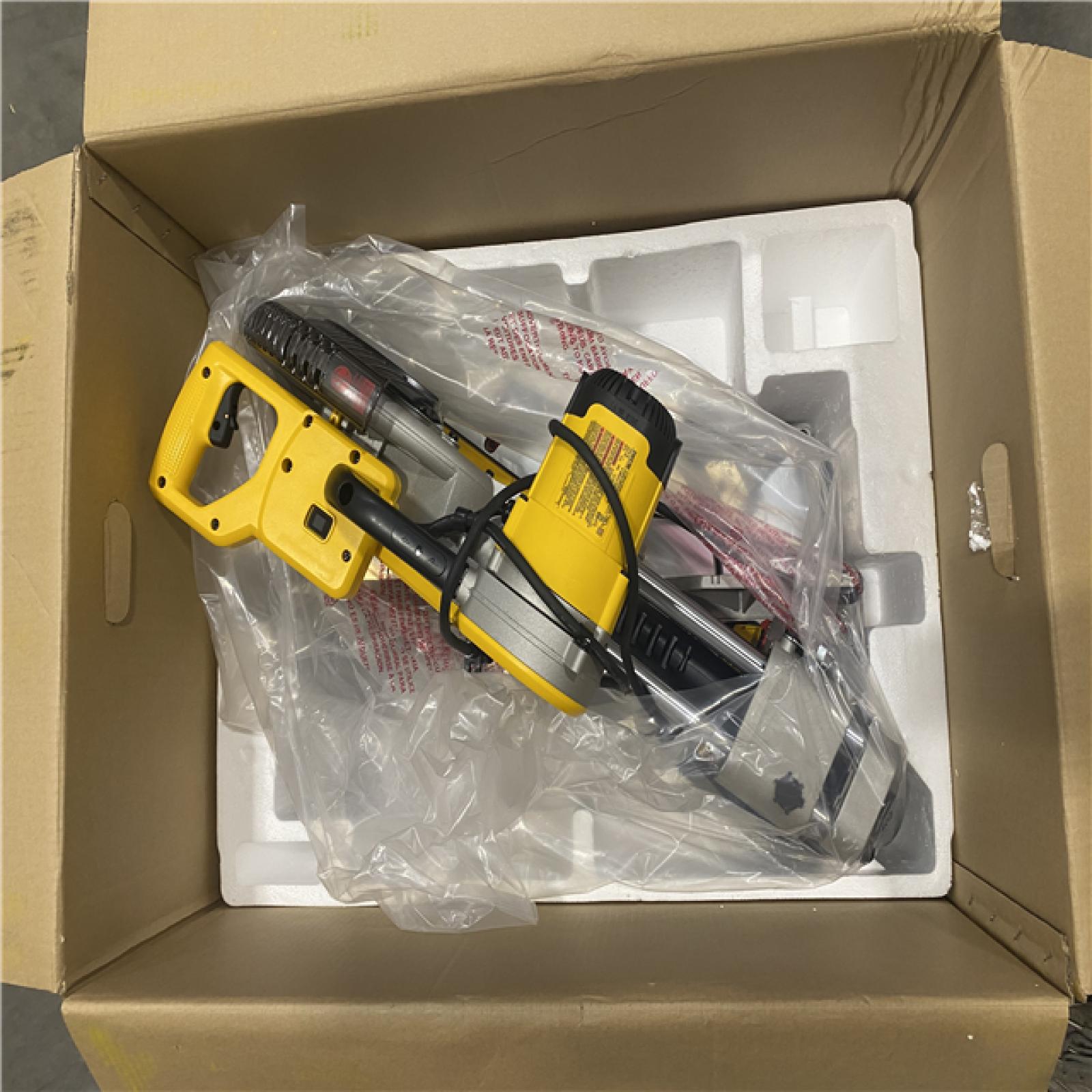 As-Is- DEWALT 15 Amp Corded 12 in. Double Bevel Sliding Compound Miter Saw