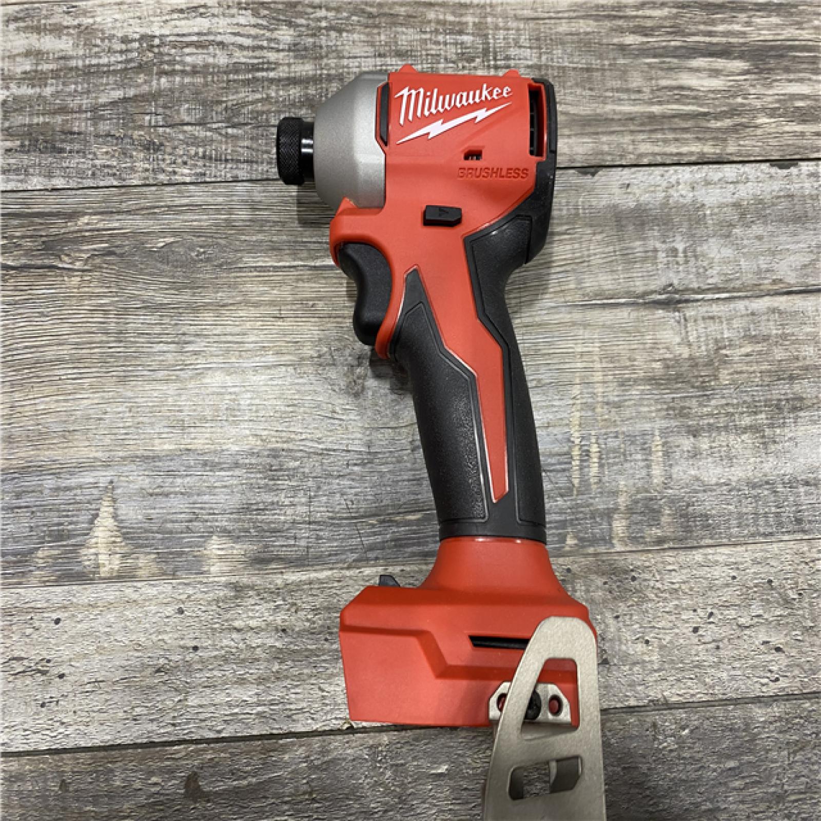 AS-IS Milwaukee 18V Lithium-Ion Compact Brushless Cordless 1/4 in. Impact Driver (Tool-Only)