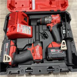 AS-IS Milwaukee FUEL 18V Lithium-Ion Brushless Cordless Hammer Drill and Impact Driver Combo Kit