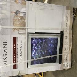 NEW! - Vissani 23.4 in. 50 Bottle, 154 Can, Wine and Beverage Cooler with Stainless Steel Door
