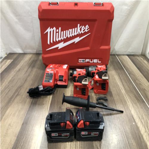 AS-IS Milwaukee FUEL 18V Lithium-Ion Brushless Cordless Hammer Drill and Impact Driver Combo Kit
