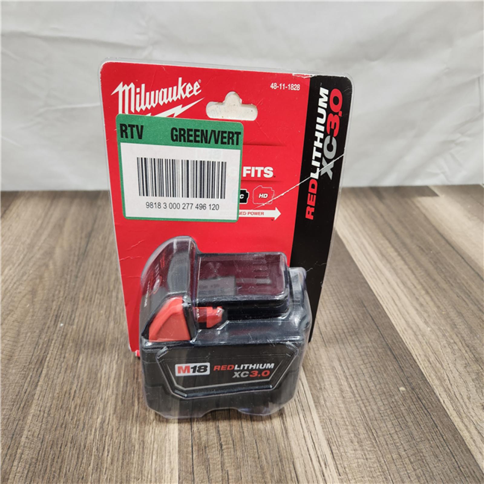 NEW! Milwaukee M18 18-Volt Lithium-Ion XC Extended Capacity Battery Pack 3.0Ah