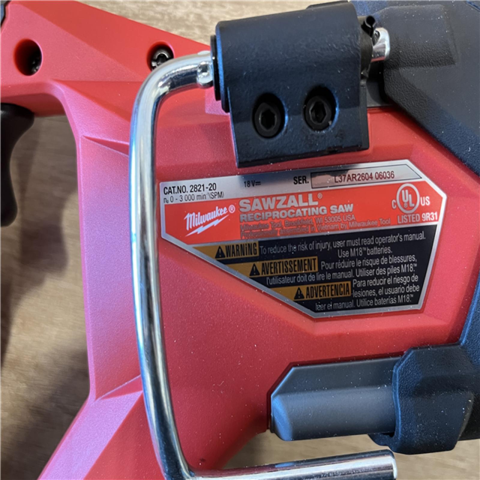 AS-IS Milwaukee FUEL GEN-2 18V Lithium-Ion Brushless Cordless SAWZALL Reciprocating Saw (Tool-Only)