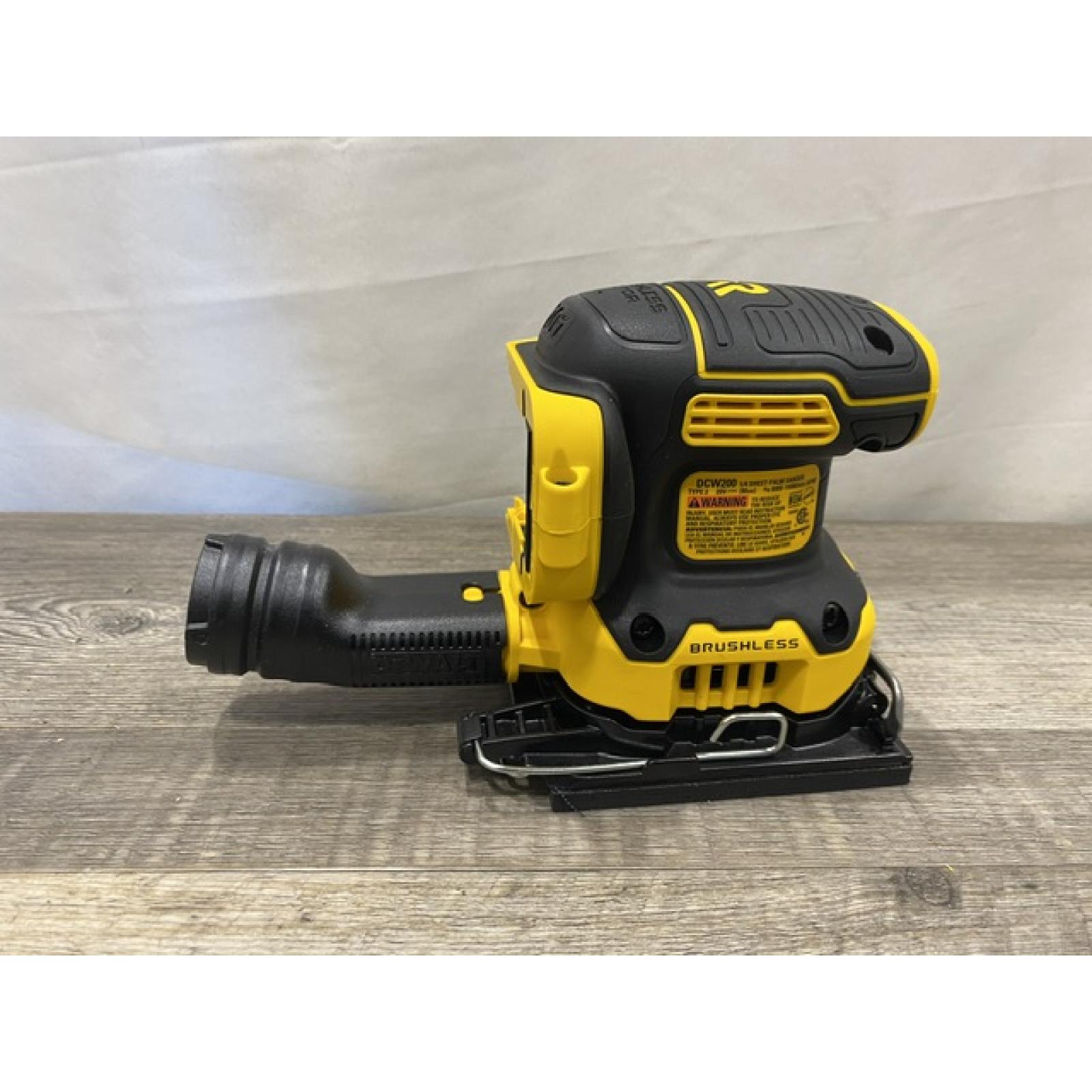 AS-IS DEWALT 20V MAX XR Cordless Brushless 1/4 Sheet Variable Speed Sander (Tool Only)