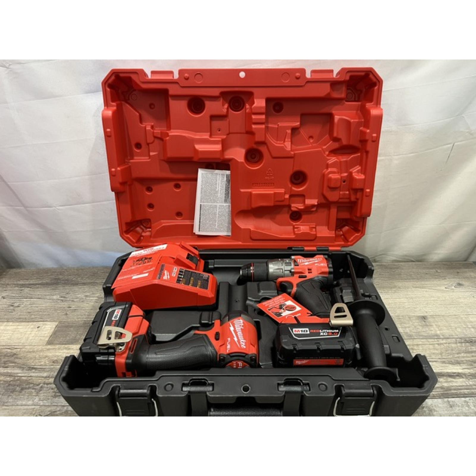 NEW - Milwaukee FUEL 18V Lithium-Ion Brushless Cordless Hammer Drill and Impact Driver Combo Kit