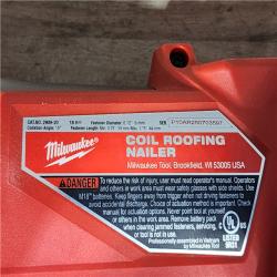 HOUSTON LOCATION - AS-IS Milwaukee FUEL 18-Volt Lithium-Ion Brushless Cordless Coil Roofing Nailer (Tool Only)