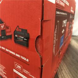 NEW- Milwaukee 18V Lithium-Ion REDLITHIUM FORGE 8.0 Ah Battery Pack with 18V Dual Bay Simultaneous Super Charger