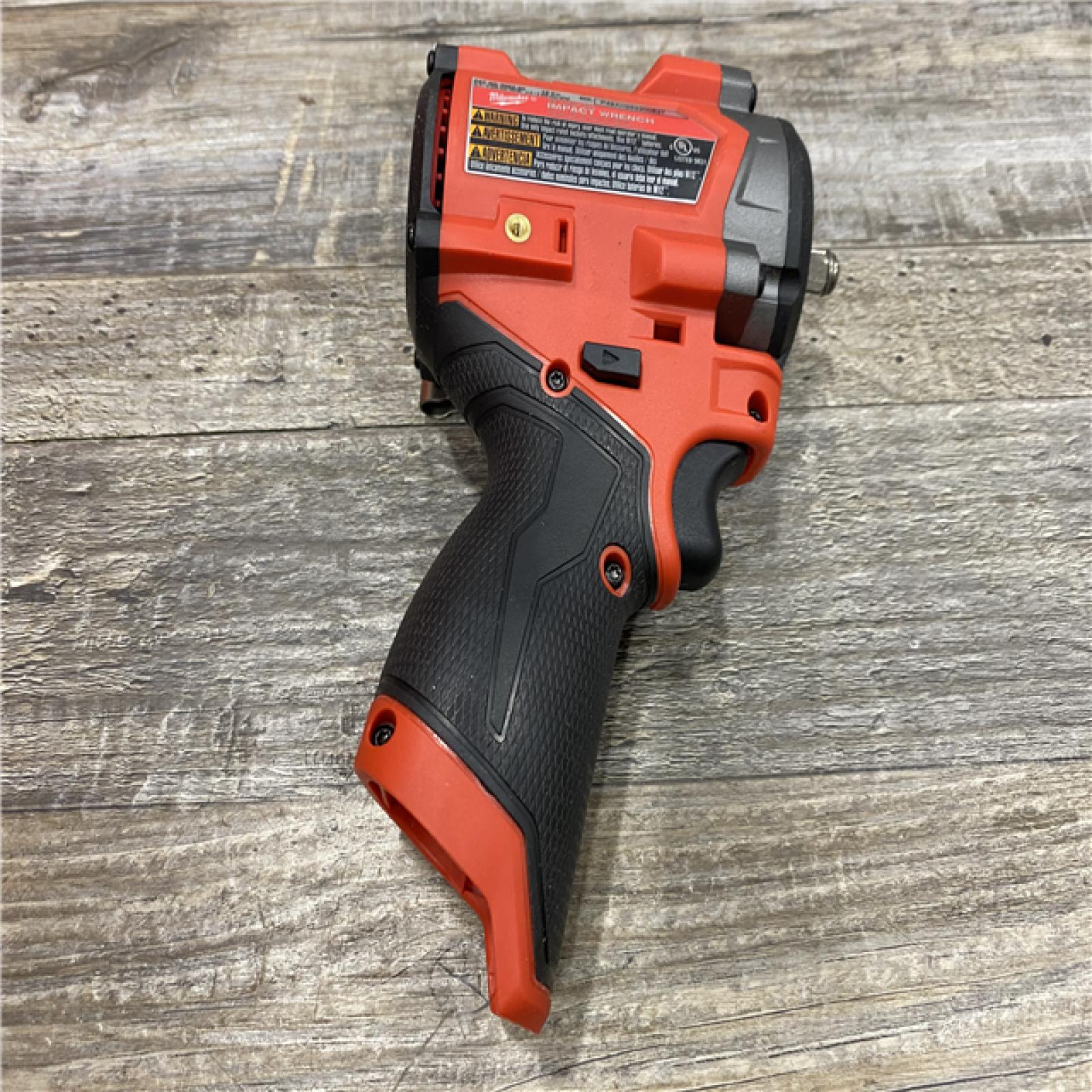 AS-IS Milwaukee  FUEL 12V Lithium-Ion Brushless Cordless Stubby 3/8 in. Impact Wrench (Tool-Only)