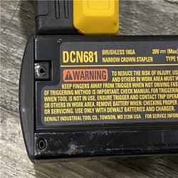 AS-IS DEWALT 20V MAX XR Lithium-Ion Cordless 18-Gauge Narrow Crown Stapler Kit