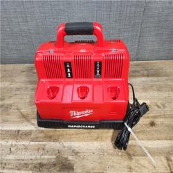 HOUSTON LOCATION - AS-IS Milwaukee 12-Volt/18-Volt Lithium-Ion Multi-Voltage 6-Port Sequential Rapid Battery Charger