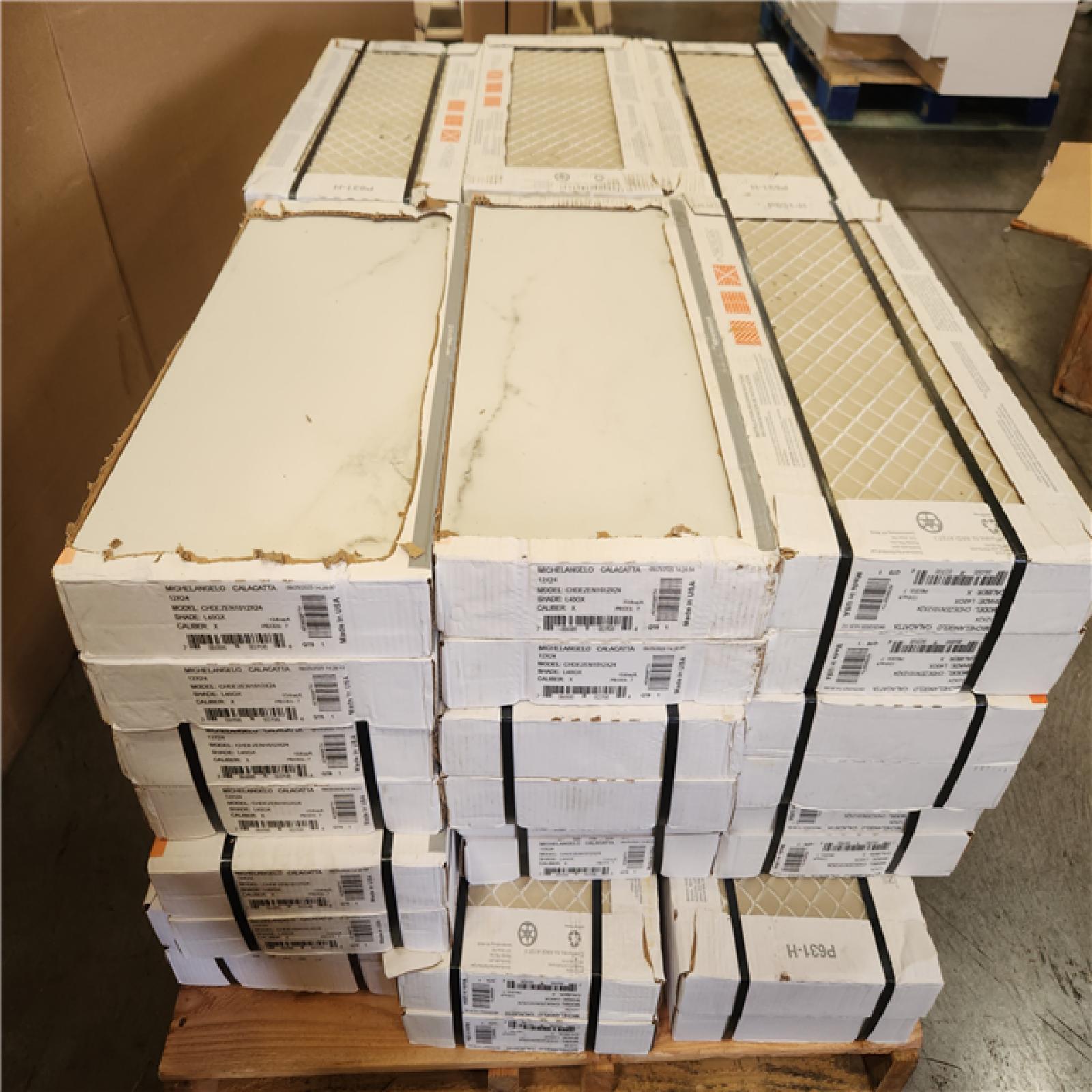 Phoenix NEW Florida Tile Home Collection Michelangelo Calacatta Rectified 12 in. x 24 in. Porcelain Floor and Wall Tile (638 sq. ft. /48 case)