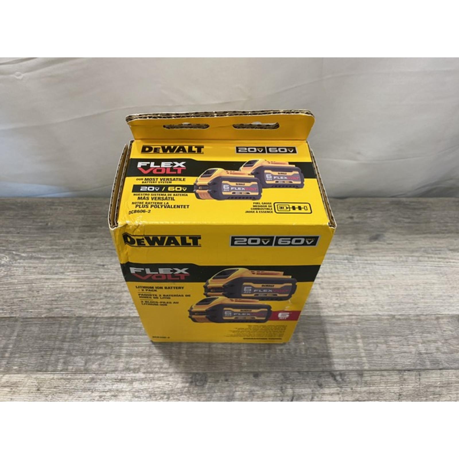 NEW - DEWALT FLEXVOLT 20V/60V MAX Lithium-Ion 6.0Ah Battery Pack (2 Pack)