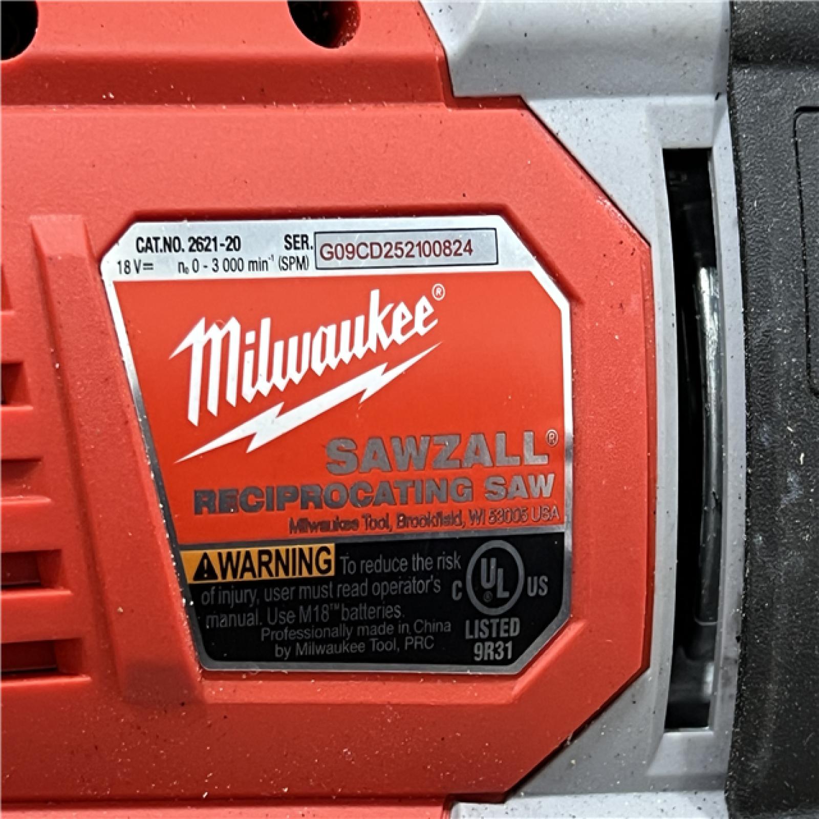 AS-IS Milwaukee 18V Lithium-Ion Cordless SAWZALL Reciprocating Saw (Tool-Only)