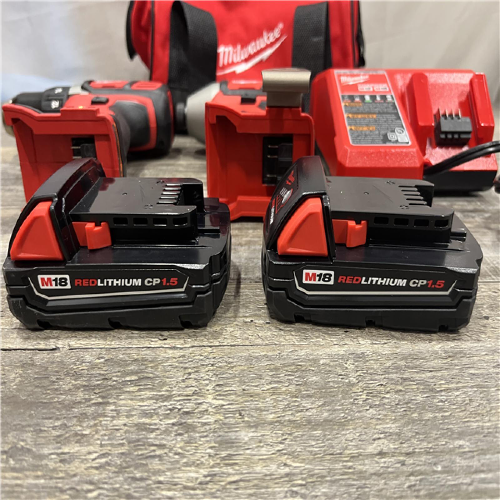 AS-IS Milwaukee 18V Lithium-Ion Cordless Drill Driver/Impact Driver Combo Kit