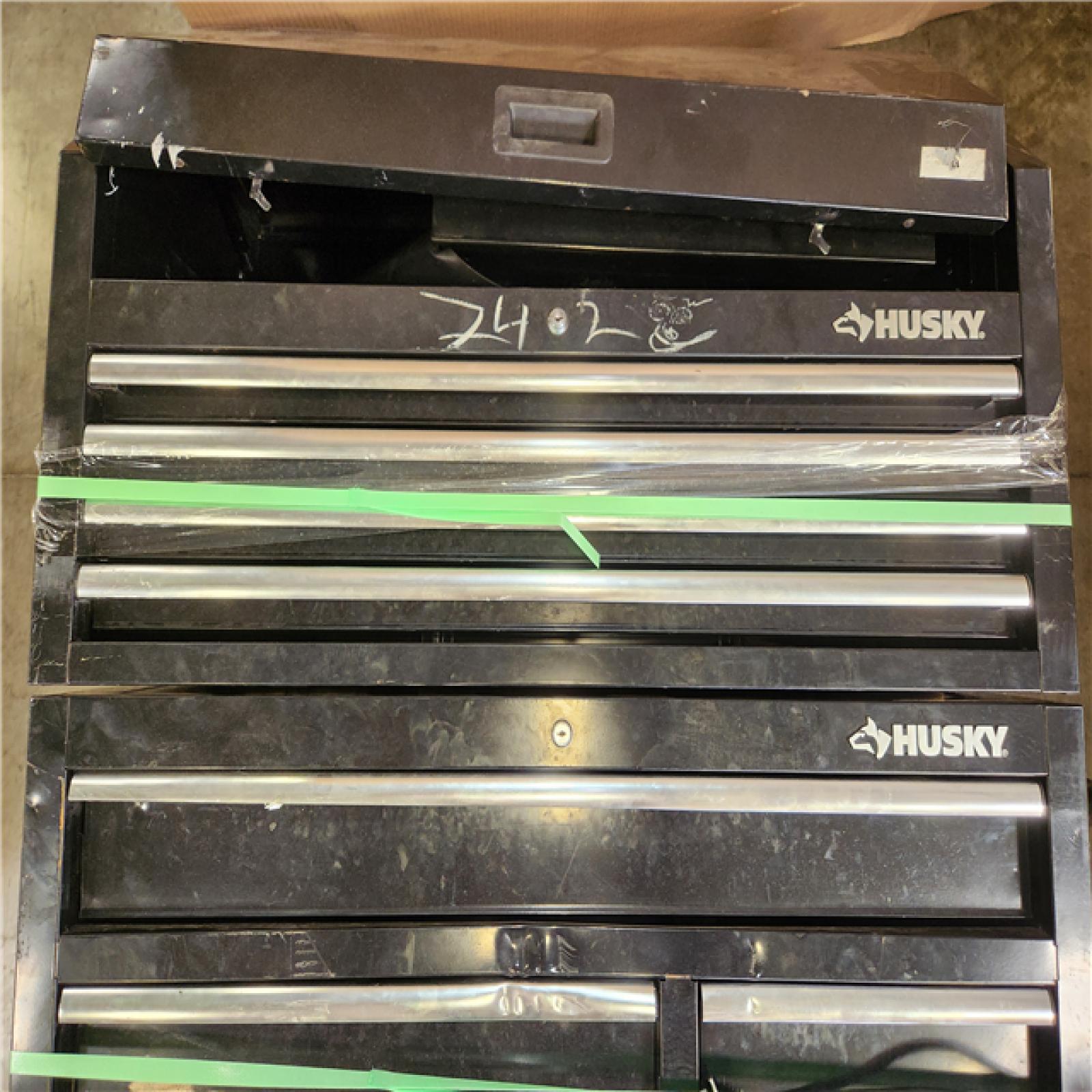 Phoenix AS-IS Husky Tool Storage 42 in. W x 18 in. D Standard Duty Black Tool Chest Combo