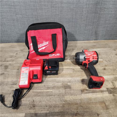 HOUSTON LOCATION - AS-IS Milwaukee M18 1/2 in. Cordless Brushless High Torque Impact Wrench Kit (Battery & Charger)